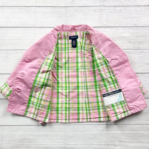 Nautica Plaid Pea Coat - Picture 3 of 4